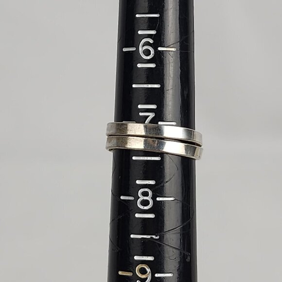 Silver Blue Glass Wire Wrap Ring Size 7 - Picture 7 of 7